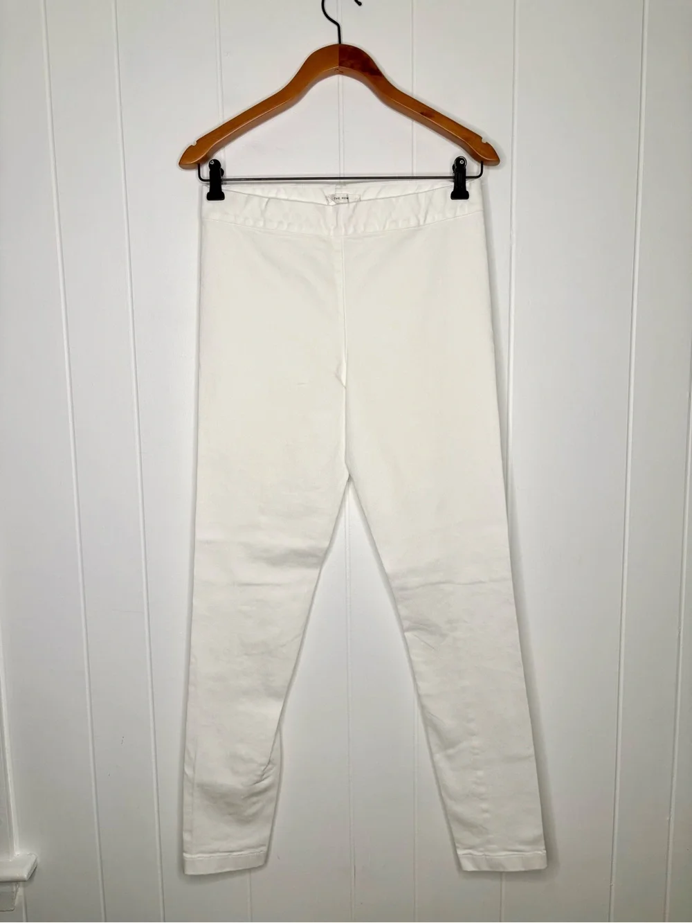 The Row Essentials Stratton Denim Leggings White Basic Spring Summer Size Large